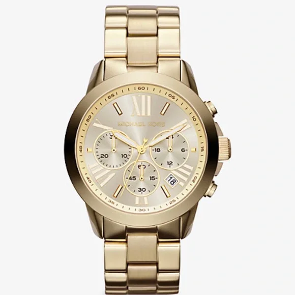 Michael Kors Oversized Bradshaw Gold-tone NWT Michael Kors MK6789 Bradshaw Gold Tone Stainless Steel Pave  main image 4